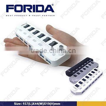 7 ports USB 3.0 HUB with independant buttons usb 3.0 hub