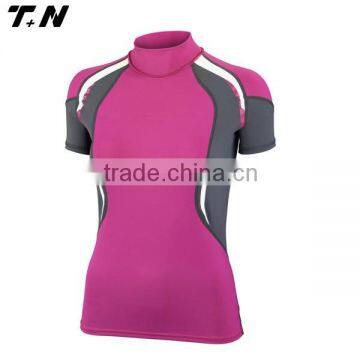 Bjj women short sleeve mma rash guard