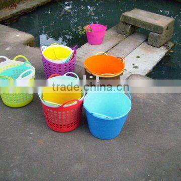 plastic bucket,PE garden tub,flexible bukcets,Super shopping basket