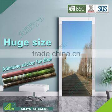 Eco-friendly customized solid pvc waterproof decro bedroom easy removable self adhesive frosted film for glass doors