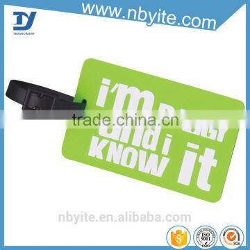 Custom soft pvc travel luggage tag for gifts/souvenir