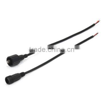 Waterproof Cable Black/White 5.5x2.1mm DC Power Connector Male/Female 15cm