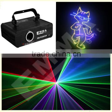 500MW-1W RGB animation laser stage lighting / laser disco dj party Light Free shipping