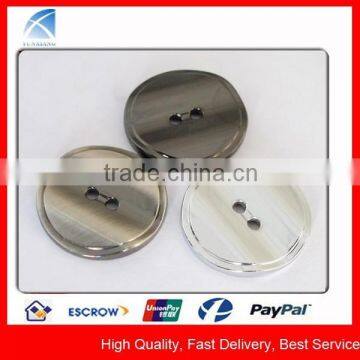 YX6591 Wholesale 25mm Shiny Two Hole Metal Buttons