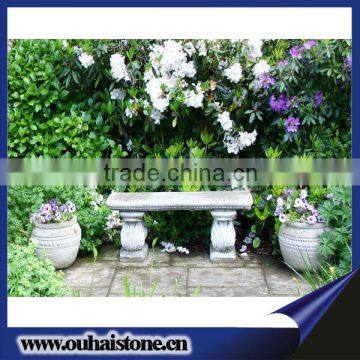 Decorative Granite Park Bench White Stone Benches
