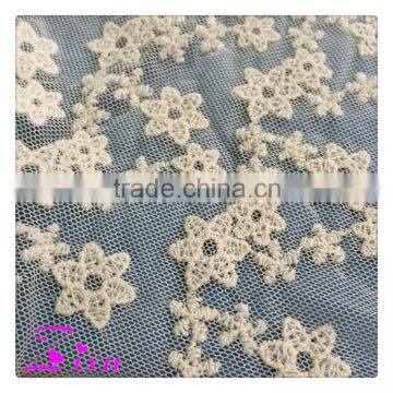 Best quality adjustable soft white flowers mesh lace fabric in rolls                        
                                                                                Supplier's Choice