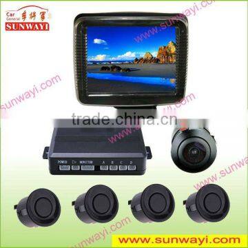 3.5" Inch Monitor Back Up Camera Sensitivity Adjustable Visual Parking Sensor