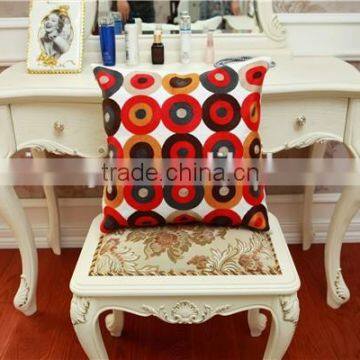 embroidered simple design sofa chair decorative cushion cover dots design sqaure pillow case