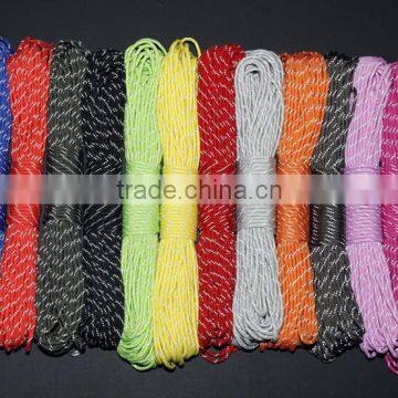 Promotional 7 Inner Strands Reflective Paracord Survival Rope Outdoor Climbling Survival Paracord For Bracelet