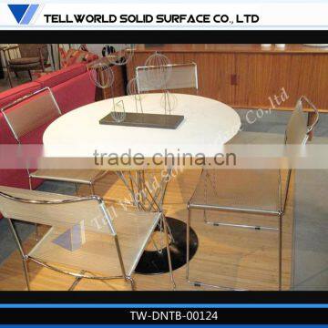 Made in china white round dining table set modern