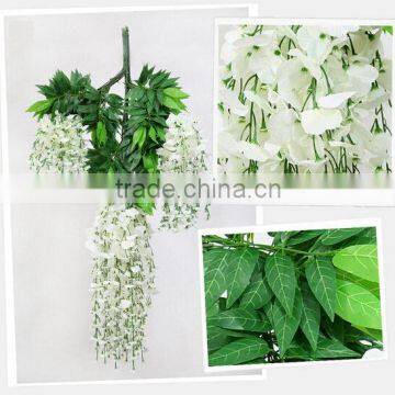 Artificial Wall Hanging Wisteria Flower Vine/Rattan Decoration With Cheap Price