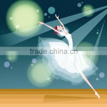 ballet girl led canvas for home decoration