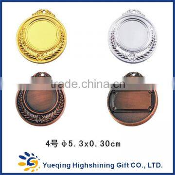 4# High quality Custom Wholesale gold silver bronze sports metal medal producer blank medallion