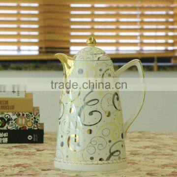 Wholesale dinnerware 800ml ceramic thermos flask kettle, disposable thermos thermos flask with 2 cups