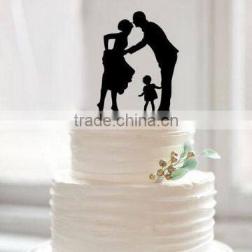 Silhouette Bride and Groom Mr & Mrs Wedding Acrylic Cake Topper Anniversary photo-6