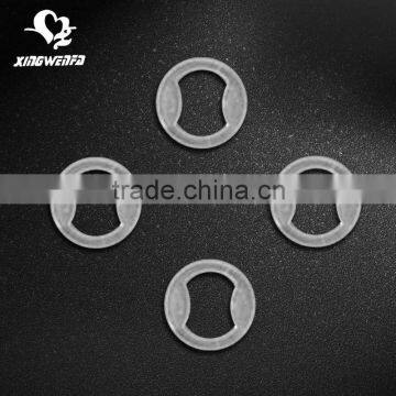 Transparent plastic bra strap buckle or bra hook and adjuster