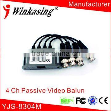 Low in Price 4 port Passive Video Balun for cctv camera YJS-8304M