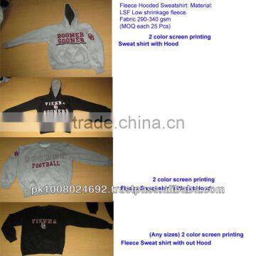 Sweat shirt LSF process 290 to 350 gsm