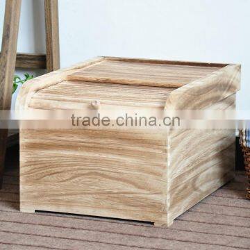 Unfinished Wooden Kitchen Mixed Grain Rice Storage Box photo-3