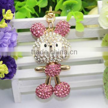 New sublimation promotion fashion metal diamond keychain