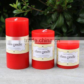 Wedding celebration pillar candles