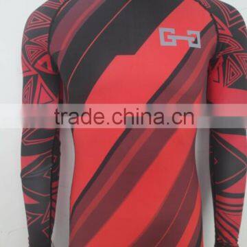 sublimation gym wear with high quality compression shirt