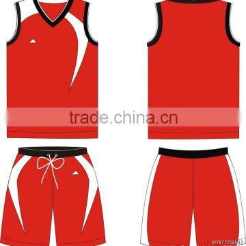 China Newest Design Red Basketball Jersey Wholesale with High Quality