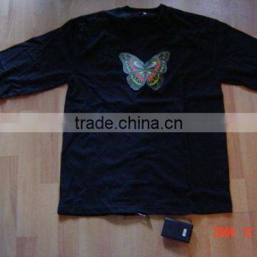 EL panel T-shirt(Butterfly)