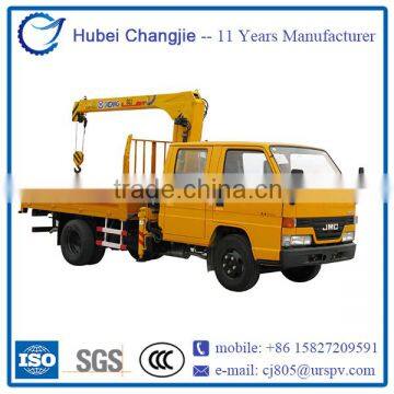 Double cab truck crane