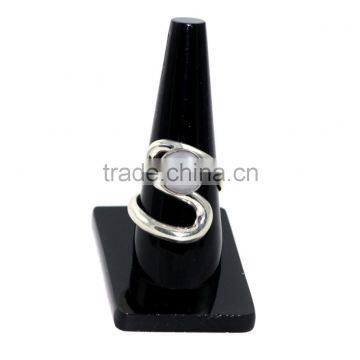 Pearl Round Cab 925 Sterling Silver Loose Gemstone Ring