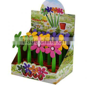 multicolor well design beautiful flower shape soft pvc flower pen magnet