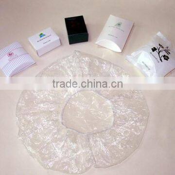 hotel disposable plastic shower cap