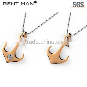 High Polished Anchor Pendant Stainless Steel Engrave Pendant