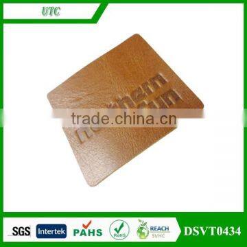 Jeans metal pu leather patch labels jeans leather patch labels