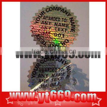 Silver Hologram Tamper Evident High Security Labels Stickers