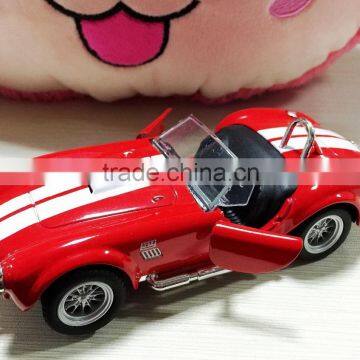 Die cast car 1 32 scale alloy model car Shelby Cobra with light sounds wholesale diecast cars custom logo