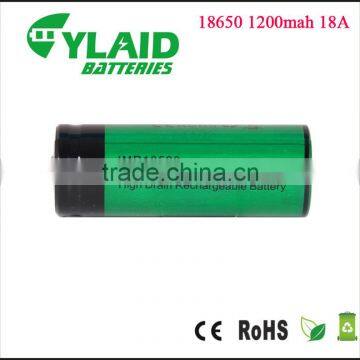 Best Selling 18a 1200mah battery Cylaid 18500 lithium ion battery rechargeable vaporizer battery mod