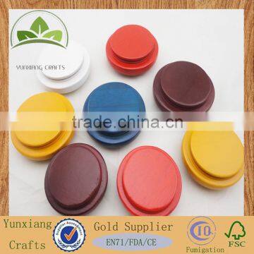 factory designed wooden wood painted coloful lids