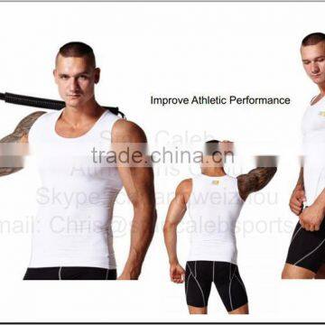 Custom Men's Compression Vest Fitness Tights Bodybuilding Tights Keeping Fit Tights Gym Tights Slim Fitting Spandex Underwear photo-3