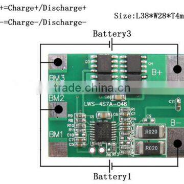 best selling products PCM/BMS/PCB For 11.1V(3S) Li-ion Battery Packs pcb supplier,pcb factory,ups pcb