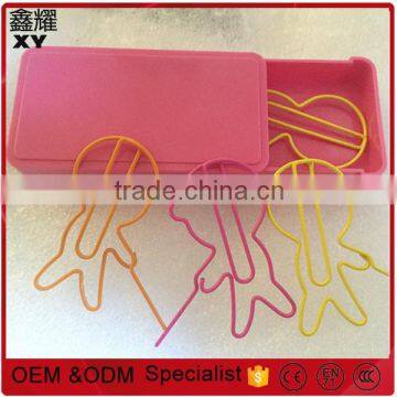 Wholesale price Promotional gifts custom colorful truckman boy shape paper clip human