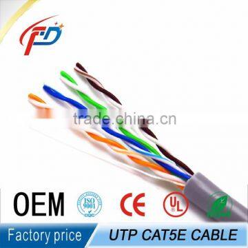 wholesale copper clad aluminum cat5e utp cable price per meter 1000ft