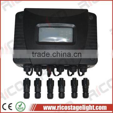 DMX 512/1990 standard IP65 dmx in / out 4 ways outdor dmx distributor