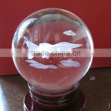 Yiwu years crystal bumper ball with laser for home decorations(R-2070