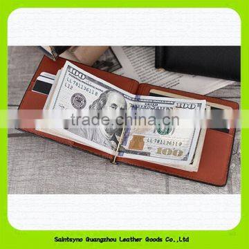 15024 Tiny fashionable hot selling leather money clip wallet