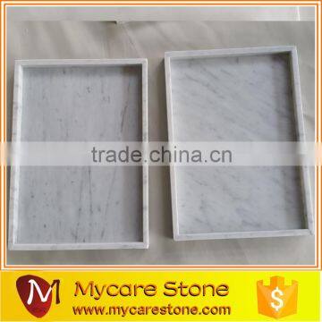 Wholesales16x30x3cm honed Carrara white white marble serving tray