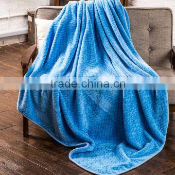 Custom solid or printing flannel raschel sherpa coral polar blanket directly from blanket factory