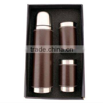 hot sell vacuum flask gift sets with 2pcs travel mug for promotion