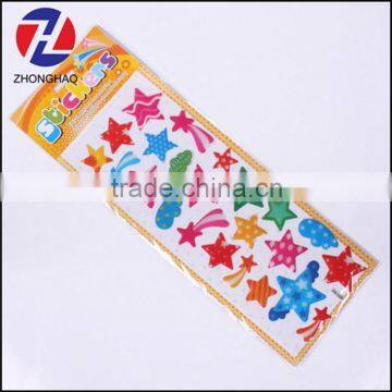 Hot sell wholesale personalized star shape puffy sticker