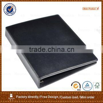 A4 leather simple design document folder /folder with pipe binder